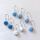 Ohrring T. Tombola, Set 4 Paar, Aqua, Silber