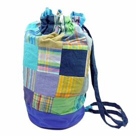 Beach Bag, Patchwork, Türkis/Grün, Kikoi