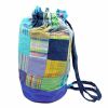 Beach Bag, Patchwork, Türkis/Grün, Kikoi