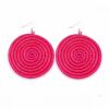 Sisal Ohrring Scheibe Large Red