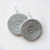 Sisal Ohrring Scheibe Large Silver