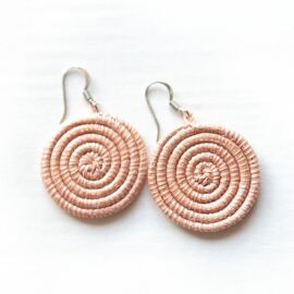 Sisal Ohrring Scheibe Small Blush