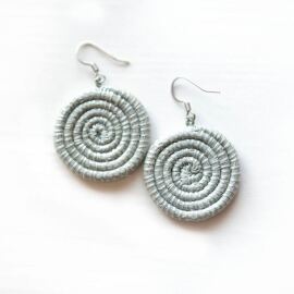 Sisal Ohrring Scheibe Small Silver