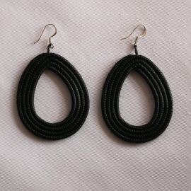 Sisal Ohrring Loop Black