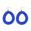 Sisal Ohrring Loop Blue