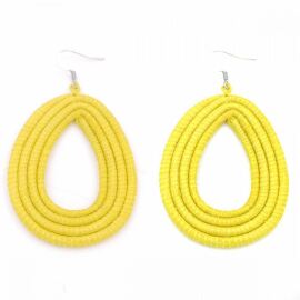 Sisal Ohrring Loop Yellow