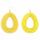 Sisal Ohrring Loop Yellow