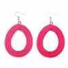Sisal Ohrring Loop Pink