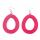 Sisal Ohrring Loop Pink