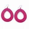 Sisal Ohrring Loop Raspberry