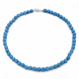 Kette Pearls, Light Blue,Silberverschluß