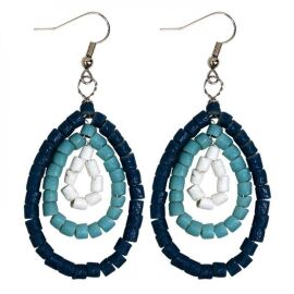 Sankofa Ohrringe Teal Mix