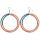 Color Block Hoop Ohrringe, Peach