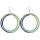 Color Block Hoop Ohrringe, Sage