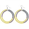 Color Block Hoop Ohrringe, Yellow