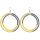 Color Block Hoop Ohrringe, Yellow