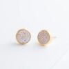 Brittany White Agate Stud Earrings