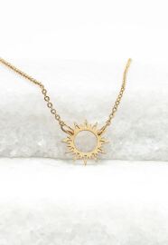 Mallory, Gold Sun Necklace