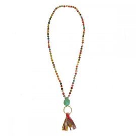 Kantha Tassel Necklace