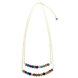 Kantha Double Strand Simple Necklace