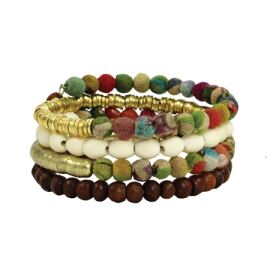 Kantha Bracelet, Coiled