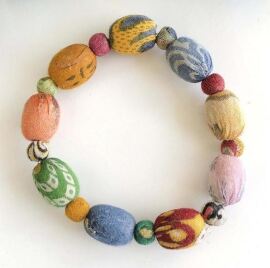 Kantha Dotted Oval Bracelet