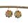 Kantha Earring, Sunflower
