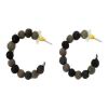 Kantha Earring, Noir, Mini Hoops