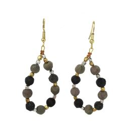 Kantha Noir, Teardrop Earrings