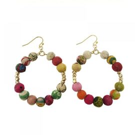 Kantha Earring, Timeless Hoops
