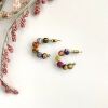 Kantha Earring, Tiny Hoops