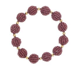 Armband Luxe Globe, Bordeaux