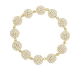 Armband Luxe Globe, Cream