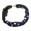 Seidenkette Polka, Blau