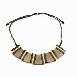 Tagua Kette, Estet, Grau/Braun