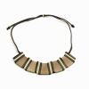 Tagua Kette, Estet, Grau/Braun