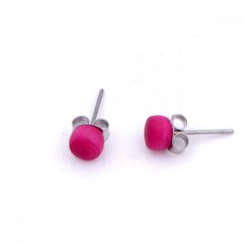 Tagua Ohrstecker TOPI 5 mm Pink