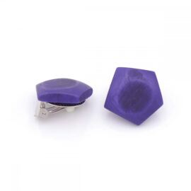 Tagua Ohrclip Blau