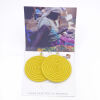 Sisal Ohrring Scheibe Large Yellow