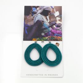 Sisal Ohrring Loop Green