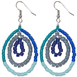 Ombre Ohrringe, stone-blue