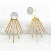 Caroline Mother of Pearl Stud & Fringe Earrings