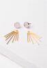 Caroline Mother of PearlStud& Fringe Earrings