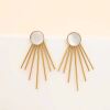 Caroline Mother of PearlStud& Fringe Earrings