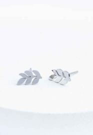 Rowen Leaf Studs Silvercolor