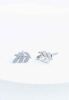 Rowen Leaf Studs, Silver