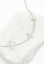 Sparrow Silver Necklace