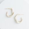 With a Twist Hoops in White