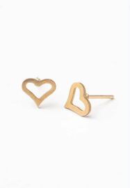 Filled with Love Studs Gold