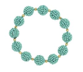 Armband Luxe Globe, Aquamarine